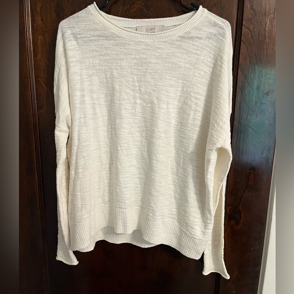 LOFT sweater in off white, size large. Never worn